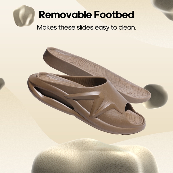[Flow] Unisex Arch Support Slide Sandals  - TAN - 3